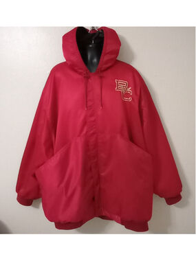 Vintage 90s Starter Boston College Eagles Men's XXXL Hooded Puffer Jacket USA